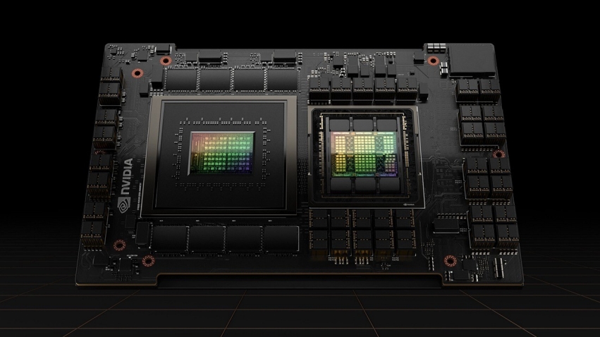 Figure 2. Nvidia’s H100 GPU uses NVLink 4.0 to enable up to 900 GB/s of bidirectional bandwidth for high-speed GPU-to-GPU communication in multi-accelerator clusters. (Image: Nvidia)